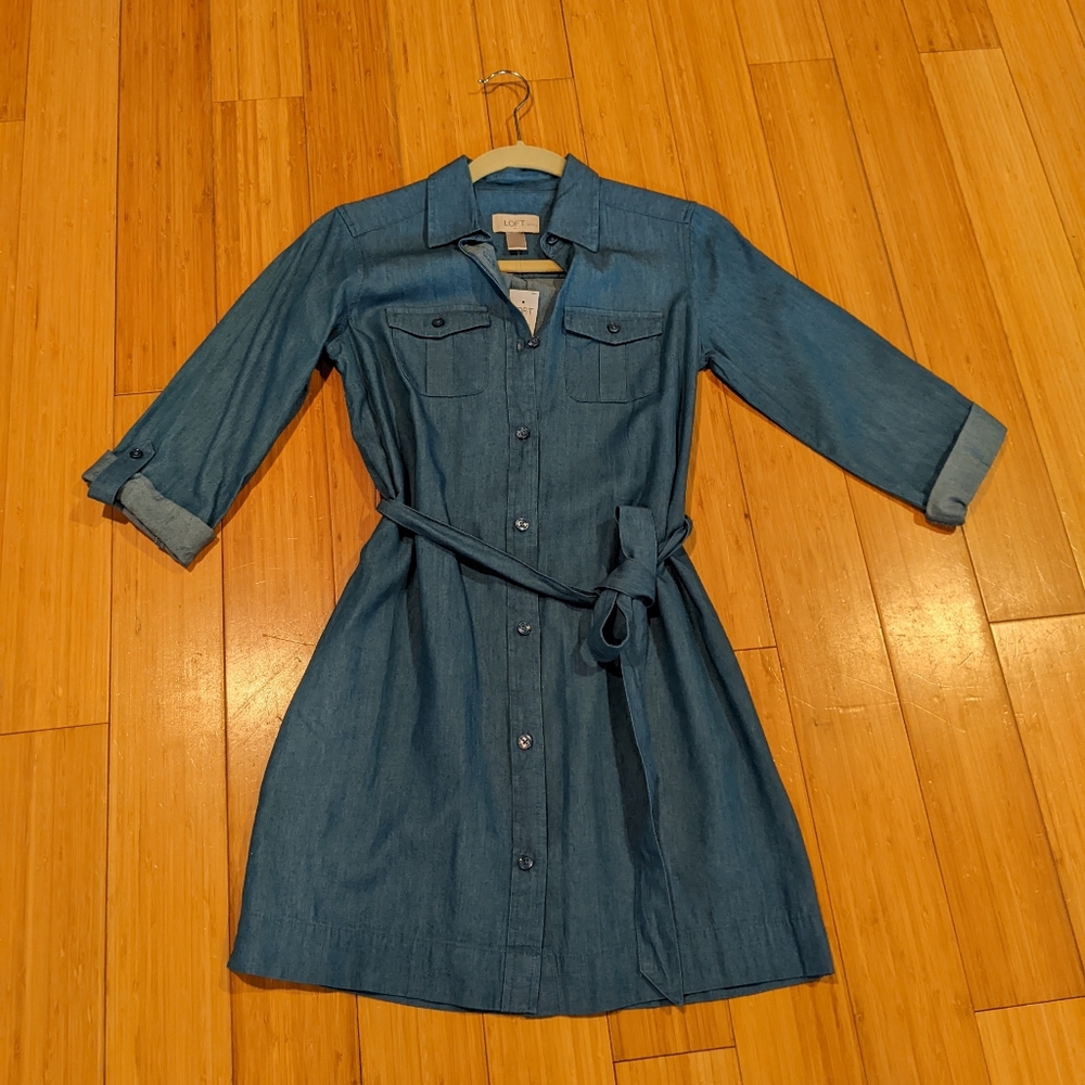 Chambray shirt dress NWT